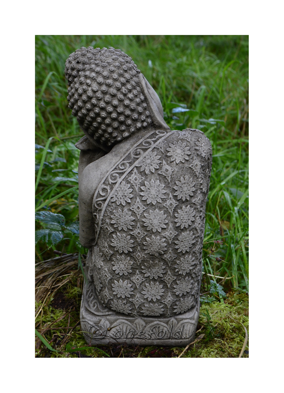 SLEEPING WELSH BUDDHA BUDDAH Stone Garden Ornament Statue ⧫onefold-uk