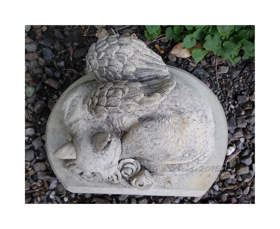 CAT MEMORIAL STONE GRAVE MARKER Statue Garden Ornament ⧫onefolduk