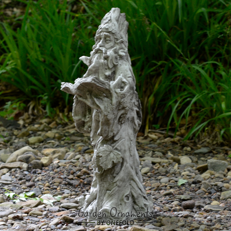 WIZARD GREEN MAN GNOME Cast Stone Garden Ornament Statue Patio Decor